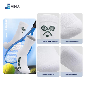 Calcetines Deportivos Personalizados con Logotipo para Hombre, Tejido Jacquard, Mezcla de Spandex/Poliéster/Algodón, Transpirables y de Secado Rápido para Deportes de Verano y Tenis - Product Image 3