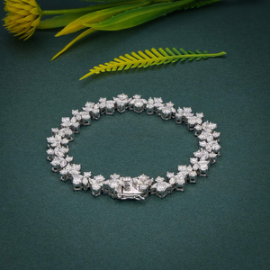 Luxury Round Brilliant Lab Grown Diamond Bracelet IGI Certified 10K 14K 18K Solid <b>Gold</b> Yellow <b>Rose</b> White Jewelry For Women - Product Image 1