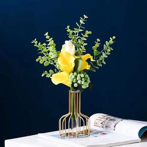 Elegant Handmade Coastal Modern Metal Flower Vase Beautiful Design Eco-Friendly Home Wedding Easter Table Centerpiece Hotel - Product Image 1