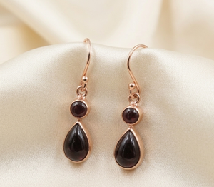 <b>Top</b> Quality Garnet Dangle Earrings 925 Sterling Silver Earrings <b>Rose</b> Gold Yellow Gold Plated Handmade Gemstone Jewelry for her - Product Image 2