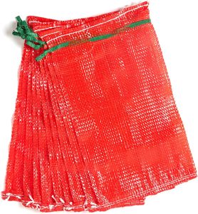 Bolsas de malla de plástico para frutas y verduras con cierre de cordón, 10x18.6 pulgadas, para almacenamiento de naranjas, cebollas y ajo en granjas - Product Image 1