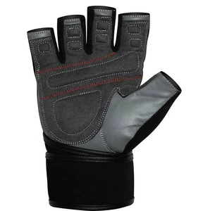 Hot Sale Breathable Anti <b>Slip</b> <b>Half</b> Finger Leather Adjustable Wrist Strap Quick Drying Cycling Gloves for Gym Sports Unisex - Product Image 5