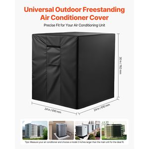 Universale 24X24X30 pollici con copertura a tre strati impermeabile in tessuto di poliestere maglia ventilazione nera per esterno - Product Image 2