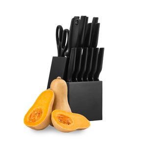 Set di coltelli da cucina per uso domestico con pratico blocco porta coltelli - Product Image 1