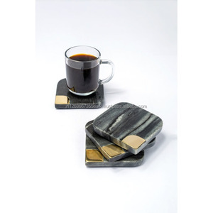 Sous-verres carrés en marbre faits à la main, modernes et écologiques, diamètre 300 mm, épaisseur 5 mm, pour la décoration de table - Product Image 4