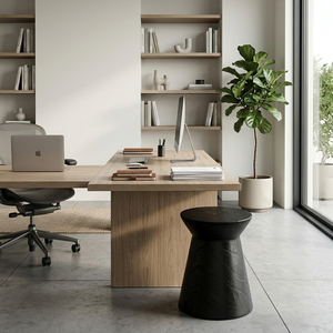 Luxe Solid Teak Hourglass Stool Black Finish Modern <b>Rustic</b> Design Premium Teak Wood Durable <b>Side</b> <b>Table</b> Hotel Decor Bestseller - Product Image 5