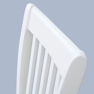 Set di sedie da pranzo in legno di AGODY 2 posti a sedere con cuscino grigio schienale in legno con finitura bianca per uso colazione e sala da pranzo - Product Image 4