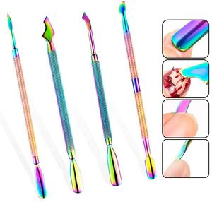 Juego de Empujadores de Cutículas Profesionales de Lujo, de Acero Inoxidable y Cuero PU de Alta Calidad, Herramienta de Manicura y Pedicura - Product Image 2