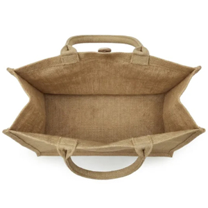 Jute Tote Bag Foldable Reusable Eco-Friendly Customizable for Outdoor Travel - Product Image 2