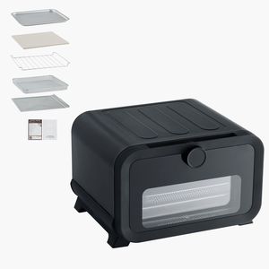 เตาอบพิซซ่าไฟฟ้าในบ้านขนาด 12 นิ้ว ควบคุมด้วยปุ่มอัจฉริยะ 8 โปรแกรมตั้งค่าล่วงหน้า พร้อมฟังก์ชั่นทอดแบบลมร้อน อุณหภูมิสูงสุด 750 องศาฟาเรนไฮต์ สำหรับพิซซ่า - Product Image 2