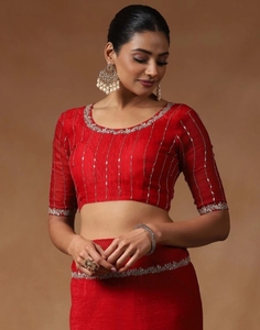 KV Embellished Bollywood <b>Tissue</b> Saree - Product Image 2