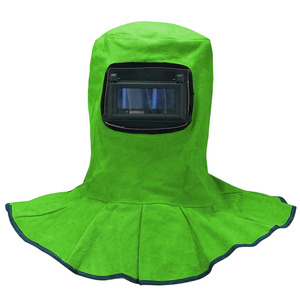 Premium Quality Cowhide Split Leather Welding Hood for Safety for Industrial Heat Spark Resistant Heavy Duty Welder <b>Cap</b> Hood - Product Image 3