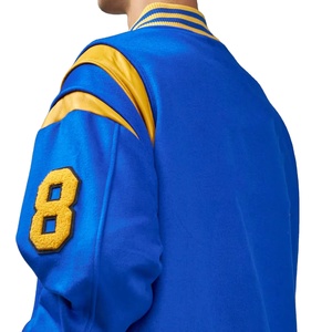 Haute qualité High Street Premium Varsity veste noms d'équipe personnalisés broderie coquille en cuir véritable 100% coton doublure avant Logo - Product Image 5