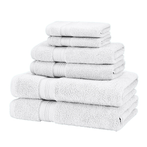 Juego de Toallas de Baño de Algodón Blanco, Color Sólido, Rectangulares, Tejidas, Suaves, Lavables a Máquina, para Uso Doméstico, para Adultos - Product Image 4