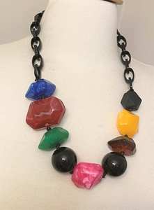 Collier de perles irrégulières en résine faites à la main, multicolores, bijoux de mode, artisanat moulé, pour femmes et filles - Meilleures ventes - Product Image 6