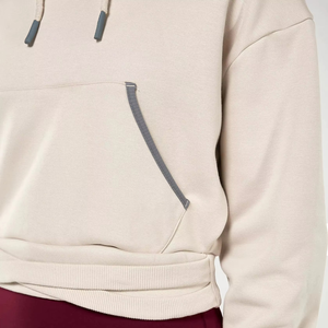 High Quality New Style Custom Logo OEM Solid Color Ladies <b>Hoodies</b> <b>Women</b> <b>Long</b> Sleeves Cropped <b>Hoodies</b> - Product Image 6