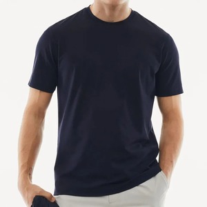 เสื้อยืดโอเวอร์ไซส์แขนสั้นผ้าคอตตอนเนื้อหนัก 100% สำหรับผู้ชาย แบบเรียบ ไม่มีลาย  รับออกแบบโลโก้ แห้งเร็ว - Product Image 1