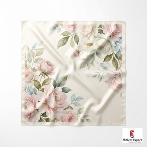 High Quality Printed Short <b>Scarf</b> Fabric Custom Design OEM ODM White Label Textile Manufacturer Fashion Accessories Wholesale - Product Image 1