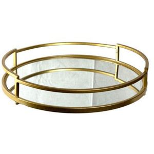 Luxury Gold <b>Mirrored</b> Tray Decorative Metal Serving Trays Perfume Cosmetic Vanity Organizer Wholesale Wedding <b>Tabletop</b> Home Decor - Product Image 5