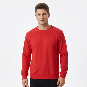 Suéter de Punto Rojo Unisex, Cuello Redondo, Corte Regular, Color Sólido, Estilo Casual - Product Image 4