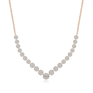 Colgante de Diamante para Mujer en Oro 10K 14K 18K y Plata 925 935, Diamante Cultivado en Laboratorio, Corte Brillante Redondo, Joyería de Lujo para Boda - Product Image 2