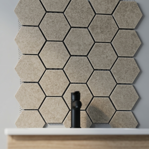 Carreaux muraux de dosseret en porcelaine mosaïque antique et moderne faits à la main Carreaux de dosseret de conception aléatoire en forme de diamant hexagonal 3D - Product Image 1