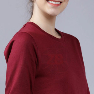 Elegant Style Women Sweatshirts 100% Cotton <b>Soft</b> Long Sleeve Casual Top For Ladies Everyday Wear - Product Image 6