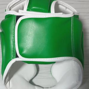 Protector de Cabeza de Boxeo Ajustable, Ecológico, Cómodo y Transpirable, con Barra Nasal, Verde Metálico Brillante, Cierre de Velcro de PVC, para MMA - Product Image 6