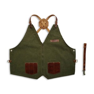 Tablier de barman classique de luxe en toile durable, impression de logo personnalisé, broderie, fermeture à la taille réglable, résistant à l'eau, léger - Product Image 3
