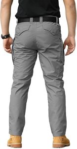 Techwear Waterproof Cargo Pants Men's Utility Tactical Pants with Zippers and Reflective <b>Strips</b> - Product Image 3