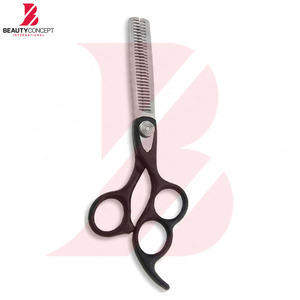 Tijeras de Peluquería Profesionales de Diseño Moderno con 3 Orificios, Mango de Plástico Negro, Acero Inoxidable, para Adelgazar el Cabello - Product Image 5