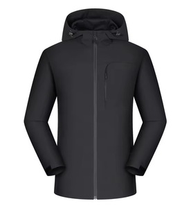 เสื้อแจ็คเก็ตกันลมกันน้ำระบายอากาศได้ดี สไตล์ไฮสตรีทสำหรับผู้ชาย สีพื้นแบบกำหนดเอง เสื้อคลุมสำหรับกิจกรรมกลางแจ้ง - Product Image 2