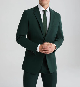 Traje formal verde oscuro para hombre, elegancia a medida, traje verde clásico de botonadura sencilla, traje verde oscuro elegante, traje personalizado al por mayor - Product Image 3