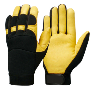Guantes de Trabajo de Cuero de Invierno con Logotipo Personalizado de Fábrica al por Mayor, Guantes de Protección para Manos de Cuero Vacuno de Grado AB - Product Image 1