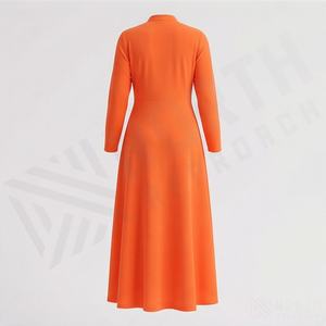 ชุดกิโมโนแบบ OEM ปี 2025 เสื้อคลุมอาบายะ ผ้าโพลีเอสเตอร์เนื้อนุ่ม ยืดหยุ่นสูง หนาขึ้น สำหรับผู้หญิงมุสลิม คอวี แขนยาว เหมาะสำหรับงานปาร์ตี้ รอมฎอน งานแต่งงาน - Product Image 2