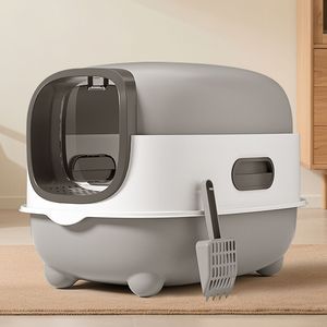 Lettiera per Gatti E Classic Grigia, Ampio Spazio, Design Moderno, Pratica ed Economica, Realizzata con Sabbia di Tofu, Funzione di Pulizia Automatica - Product Image 4