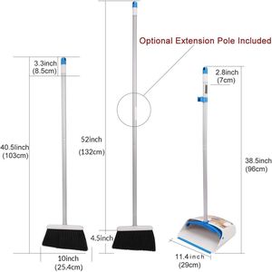 Set Spazzola e Paletta Verticale con Manico Lungo per Casa, Cucina, Ufficio e Ingresso - Facile da Usare Senza Piegarsi - Product Image 4
