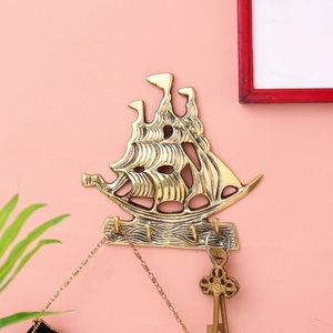 Wholesale Golden Brass Eagle <b>Wall</b> <b>Hook</b> Ship Pattern Rust Resistant Brass Clothing Hanger <b>Wall</b> Mounted <b>Hooks</b> - Product Image 2