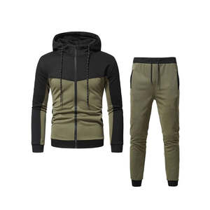 Ensemble de survêtement d'hiver unisexe pour hommes, à capuche, uni, décontracté, coupe ajustée, respirant, écologique, pour adultes - Product Image 2