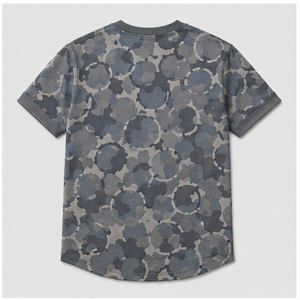 Camiseta de Manga Corta para Hombre con Estampado de Camuflaje Gris Luna y Anillo Roto Personalizado, Cuello Redondo, MTS-CAMO-0046 - Product Image 2