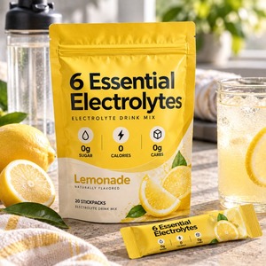 Mélange de Boissons Électrolytiques Personnalisé Marque Blanche OEM – 6 Électrolytes Essentiels, 20 Sachets, Sans Sucre, Complément Nutritionnel Sportif - Product Image 3