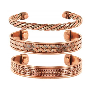 Elegant Handmade Copper Cuff <b>Bracelet</b> Adjustable Kada <b>for</b> Men Women Promotes Wellness Circulation Natural Healing Vintage Luxury - Product Image 2