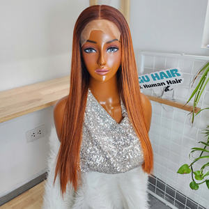 Perruques Lace Front Ombrées Transparentes 100% Cheveux Humains Vierges Vietnamiens Lisses Non Traités, Perruque Frontale 5x5 Pré-Pluckée 200% - Product Image 2