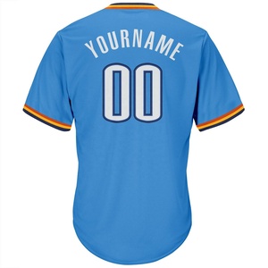 Camiseta de Béisbol Azul Claro para Hombre, Cuello en V, Transpirable, Todos los Colores, Nuevo Diseño, Alta Calidad, Camiseta de Béisbol Lisa - Product Image 2