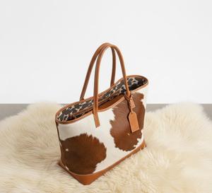 Leather Hair On Tote Bag Cowhide Handbag Women Shoulder <b>Purse</b> Stylish Fashion <b>Large</b> Tote Bag LHTB-0058 - Product Image 3