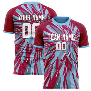 Camisetas de Fútbol Personalizadas 2026 con Nombre y Número del Equipo, Camiseta Deportiva Roja con Cuello Redondo, Personalizable, de Secado Rápido, Uniforme de Equipo - Product Image 5