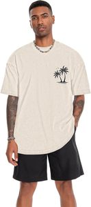 เสื้อยืดแขนสั้นผู้ชาย ทรงหลวม คอกลม สไตล์ลำลอง ผ้าฝ้าย 100% ไม่เป็นขุย - Product Image 3