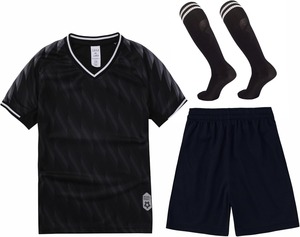Custom Kids Youth Soccer Uniform 3 Piece Jersey Shorts <b>Socks</b> Quick Dry Boys Girls Football Team Kit OEM Wholesale Sports Apparel - Product Image 1