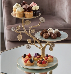 Modern Tree Shape <b>3</b> <b>Tier</b> <b>Cake</b> <b>Stand</b> Metal Handmade Cupcake Dessert Display Tray for Tabletop Serving Kitchen Home Restaurants - Product Image 1