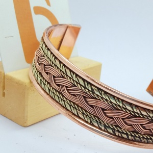 Vintage Ethnic <b>Copper</b> Alloy Cuff Bracelet Antique Plated Unisex <b>Bangles</b> Jewelry Trendy Wedding Gift - Product Image 1